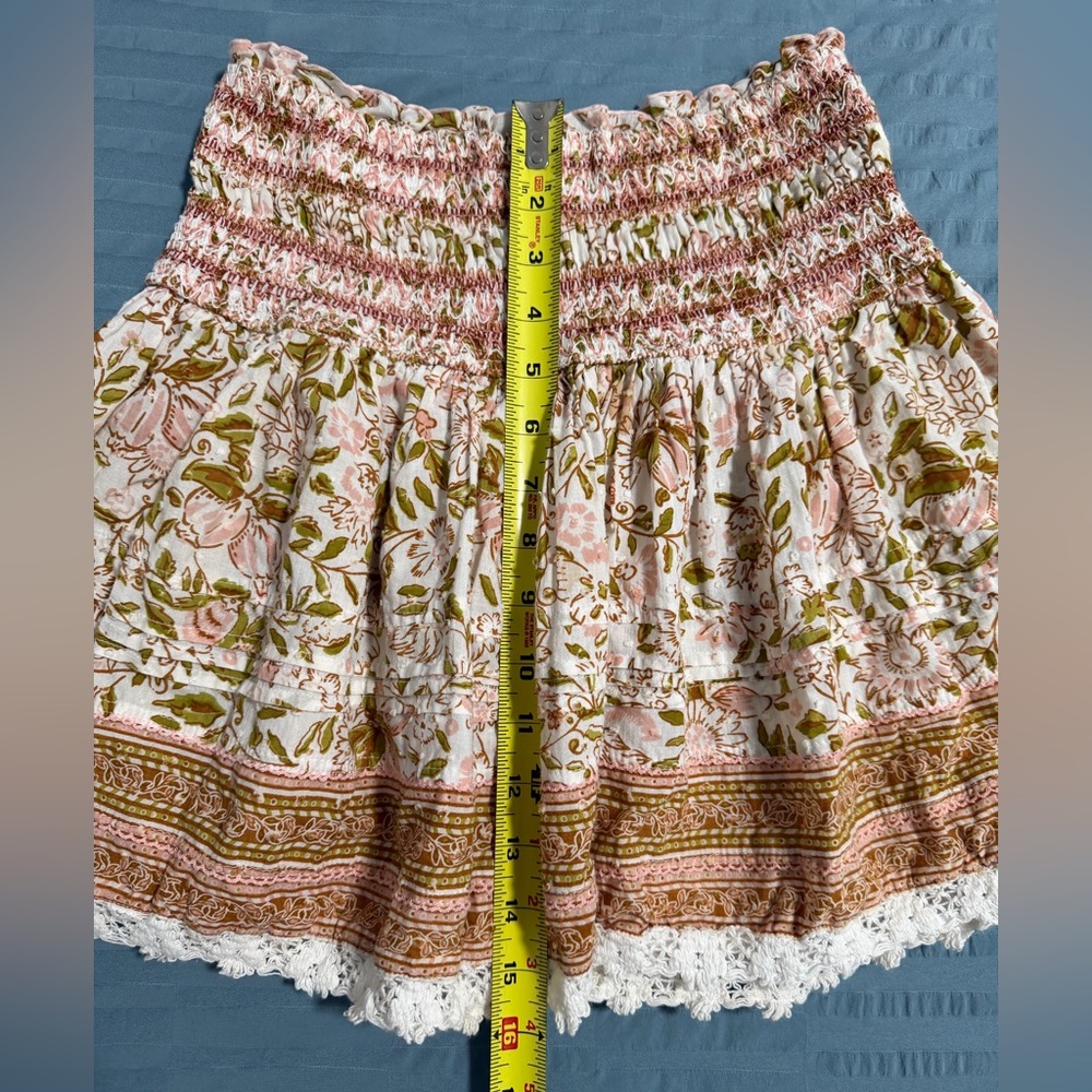 Poupette St Barth Floral Boho Crop Top & Tiered Mini Skirt Set XS - Picture 12 of 13